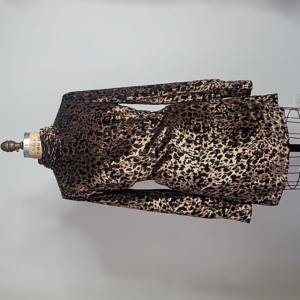 Olivia Rubin Velvet Leopard print mini dress. Size 8